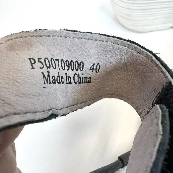 Fly London YAND Platform Wedge Shoes Ankle Strap Closed Toe Size 40 US 9 - Picture 8 of 10